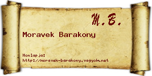 Moravek Barakony névjegykártya